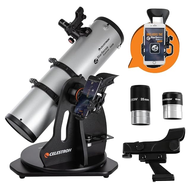 Celestron StarSense Explorer 130 Tisch-Dobson mit Telefonhalter