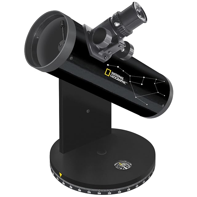 National Geographic 76/350 Compact Dobson auf seiner Tischbox