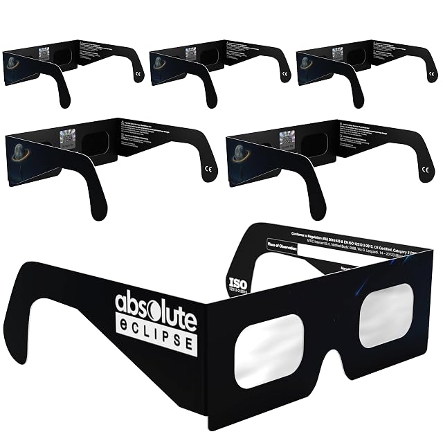 Absolute Eclipse Finsternisbrillen im Stranded-Design, Sechserpack