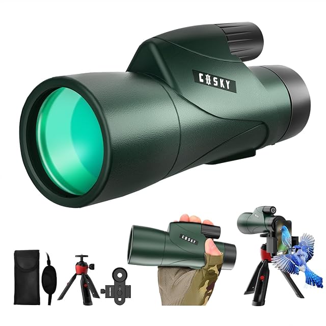 Gosky Piper 12×55 Monokular mit seinem Smartphone-Adapter