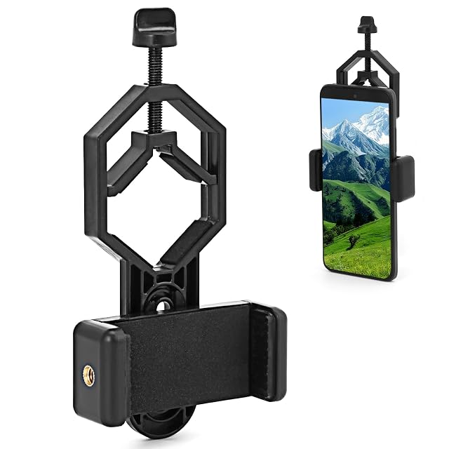 QWORK Teleskop-Handyadapter ganz aus Metall