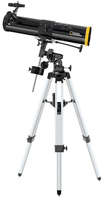 National Geographic 76/700 EQ Reflektor mit angebrachter Smartphonehalterung