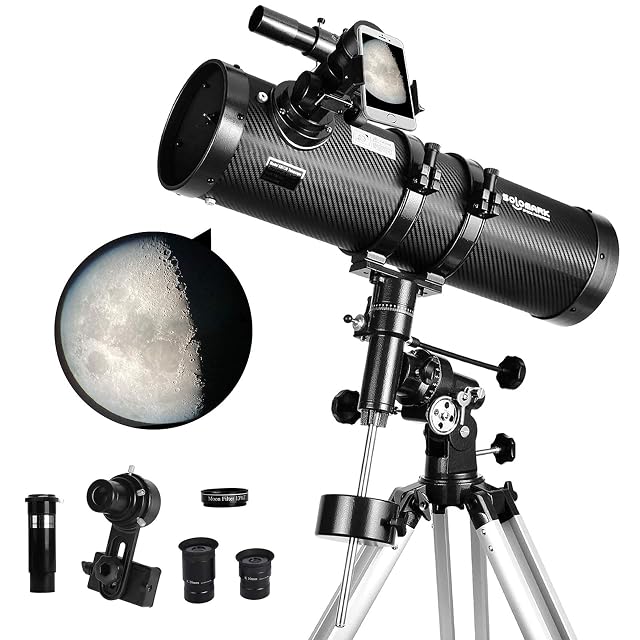 SOLOMARK 130EQ Newton-Reflektor auf seiner deutschen parallaktischen Montierung
