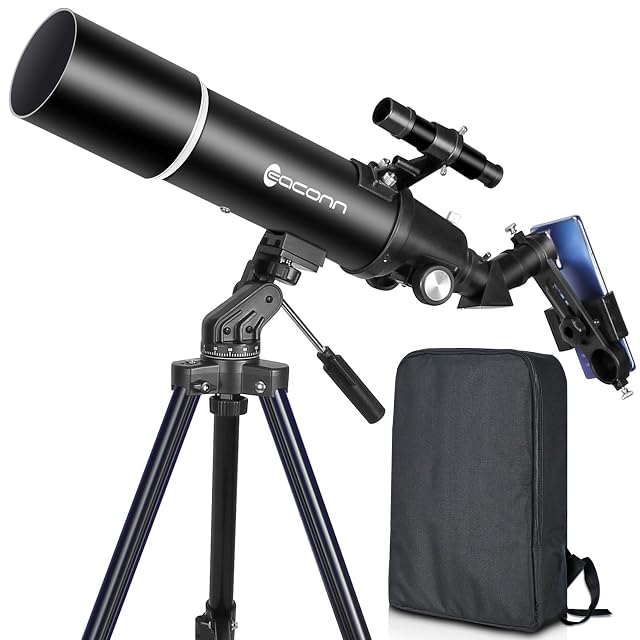 EACONN E-80AZ Refraktor mit Rucksack und verstellbarem Stativ