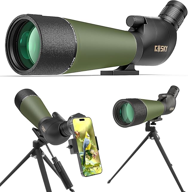 Gosky 20-60×80 Spektiv auf seinem Metall-Tischstativ